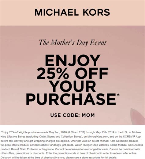 michael kors coupon|michael kors coupon in store.